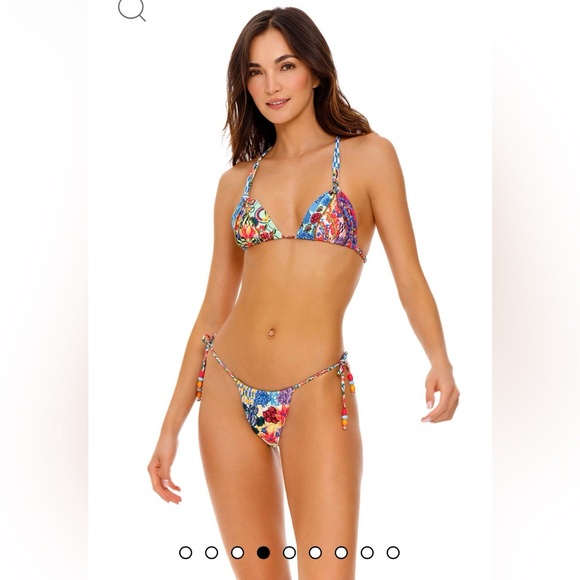 NWT- Agua Bendita Alexis Citrus String Bikini Bottoms Medium